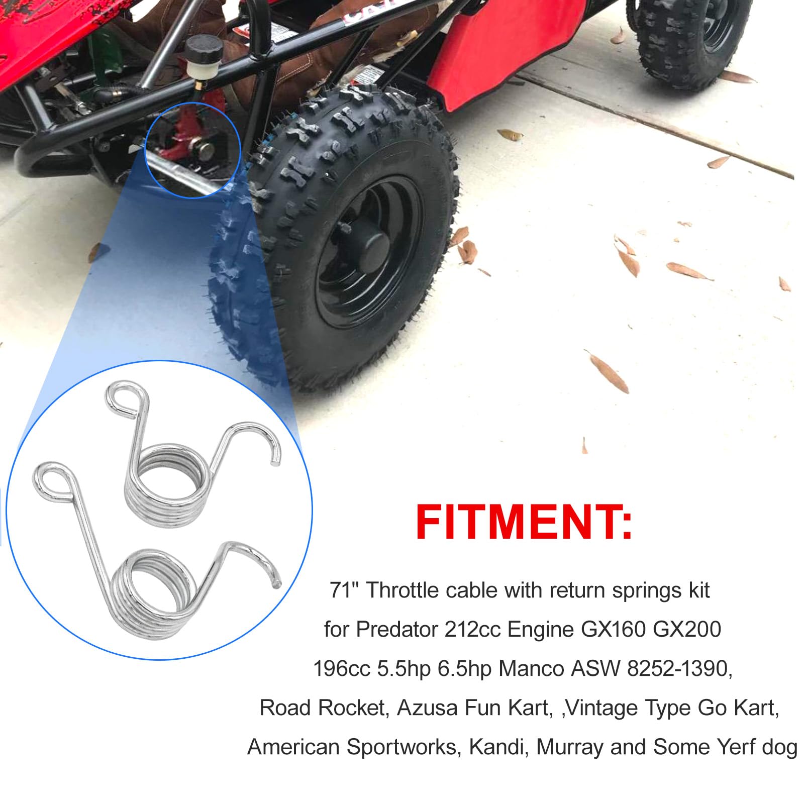 Kartoon　F50&PREDATOR GOOFIT PZ19 Carburetor with Fuel Switch Replacement for 50cc